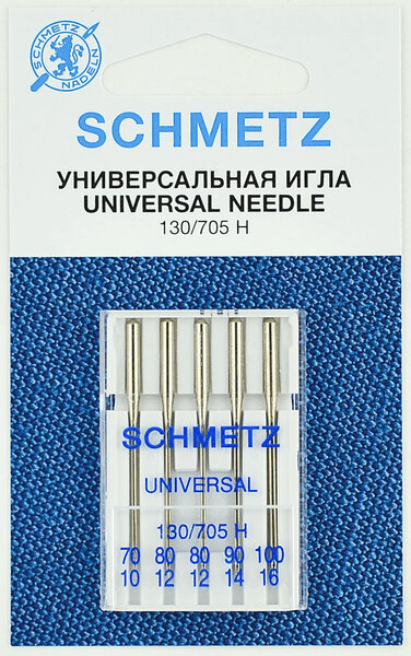 Иглы Schmetz универсальные (70x1, 80x2, 90x1, 100х1), 5 шт в Нерюнгри
